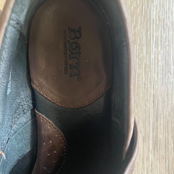 Born Women's Brown Leather Slip-On Clog Shoes Almond Toe Size: 7 - Picture 3 of 10